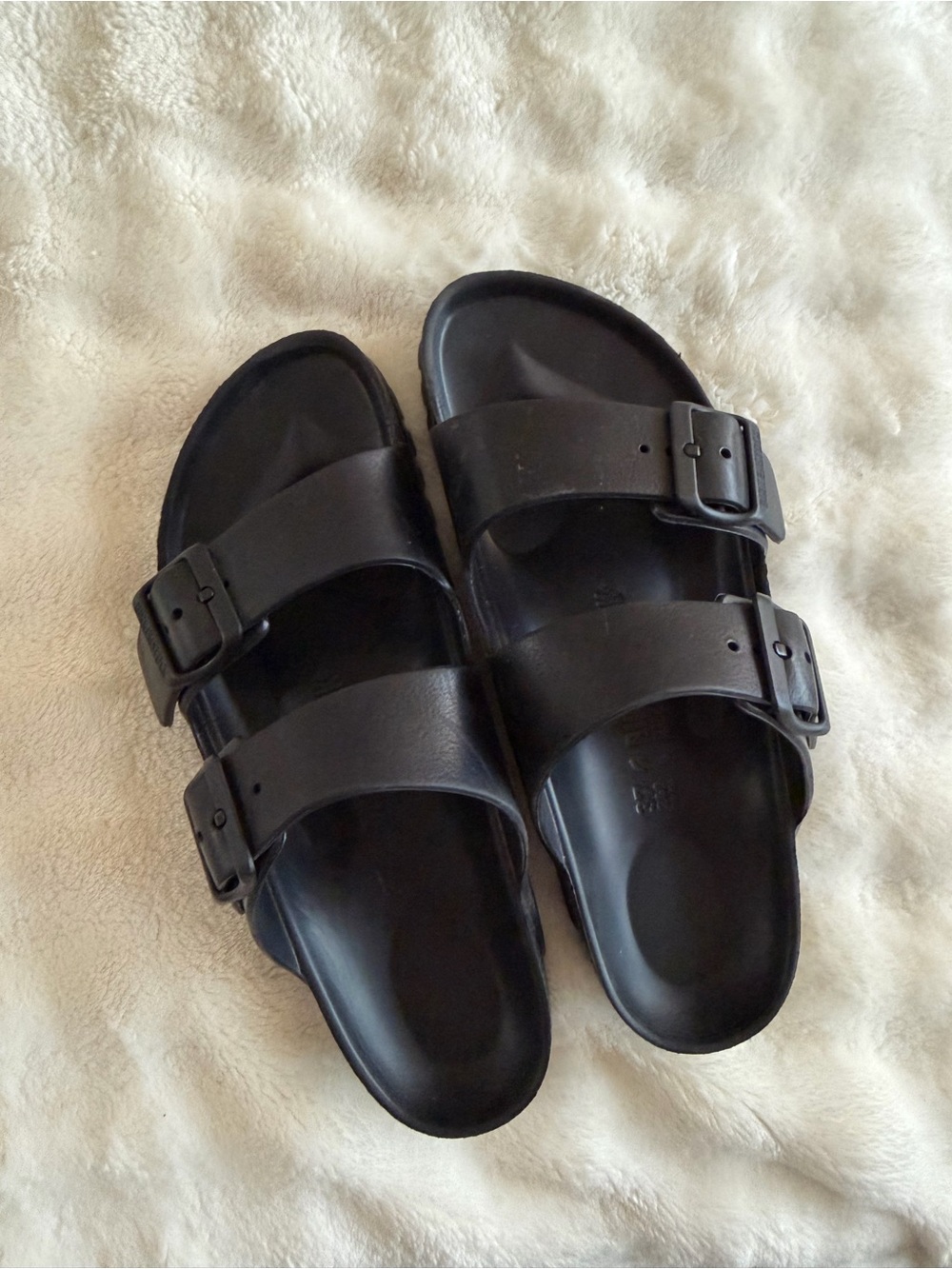 Birkenstock Men's Black Two-Strap Sandals